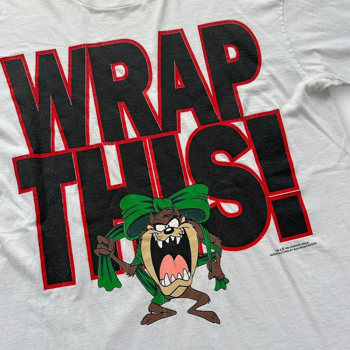 Camiseta vintage Taz com estampa de Natal - XL