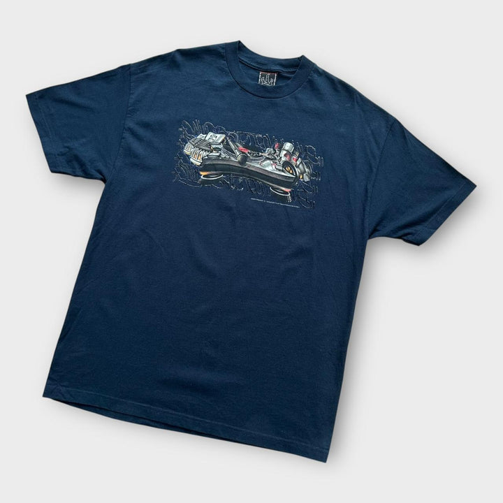 Camiseta com estampa de hip hop Y2K - XL