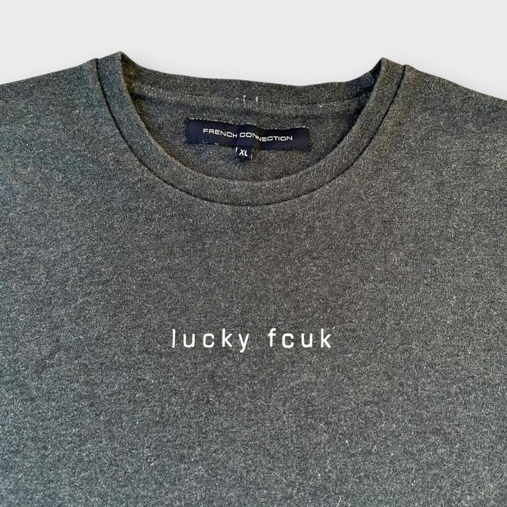 Camiseta com slogan de conexão francesa - XL (serve para médio)