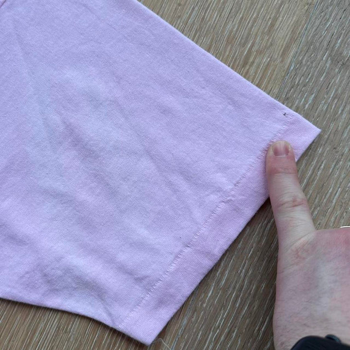 Camiseta vintage em branco com ponto único - XL