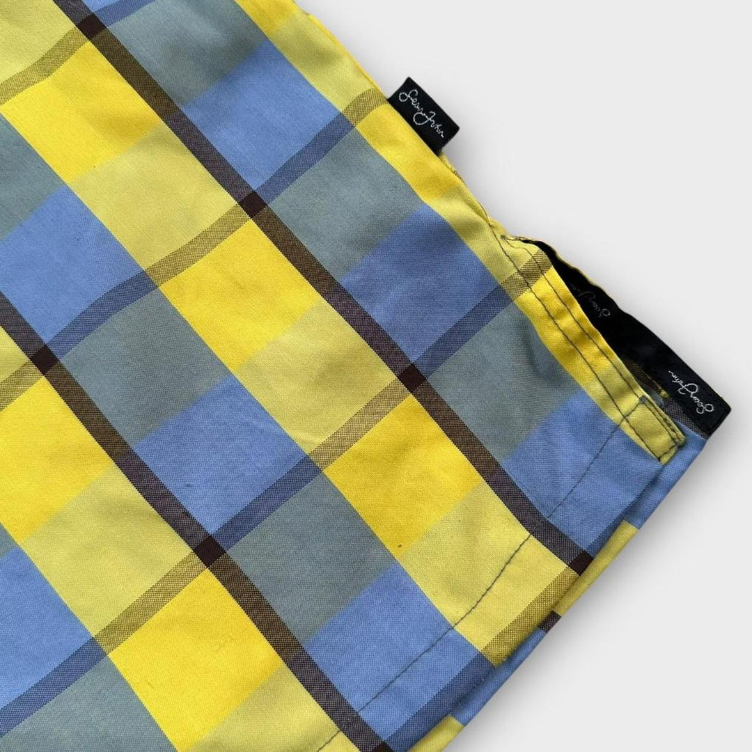 Camisa vintage de manga curta Sean John - grande (cabe como uma folgada XL)