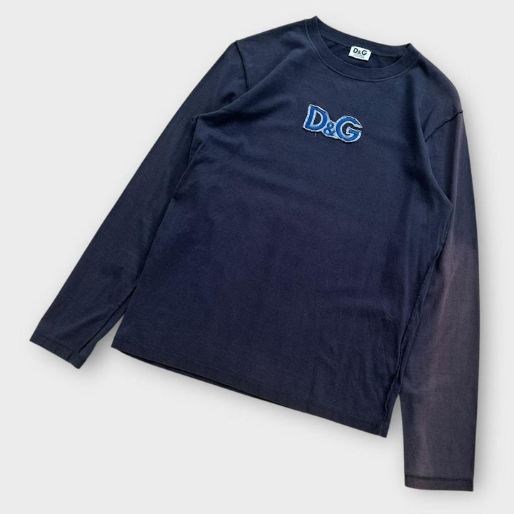 D&G soletra camiseta de manga comprida - júnior XL (feminino grande)