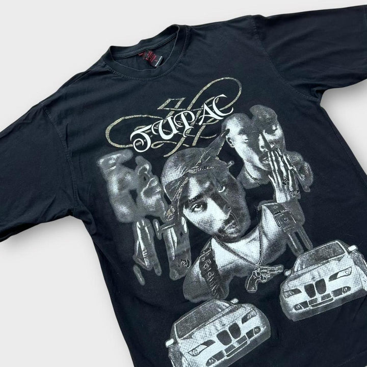 Camiseta gráfica Y2K Tupac – grande (cabe como uma longa XL)