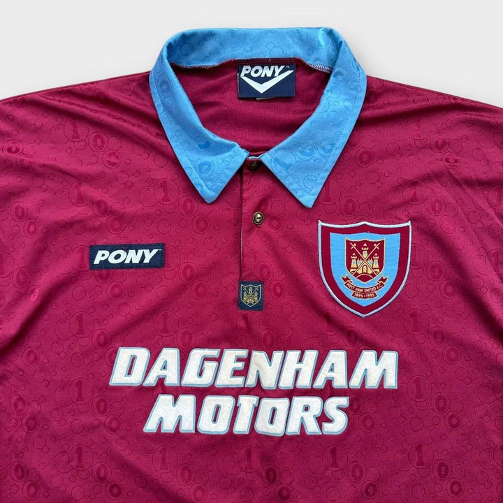 Camisa de futebol vintage do West Ham - grande (folgada)
