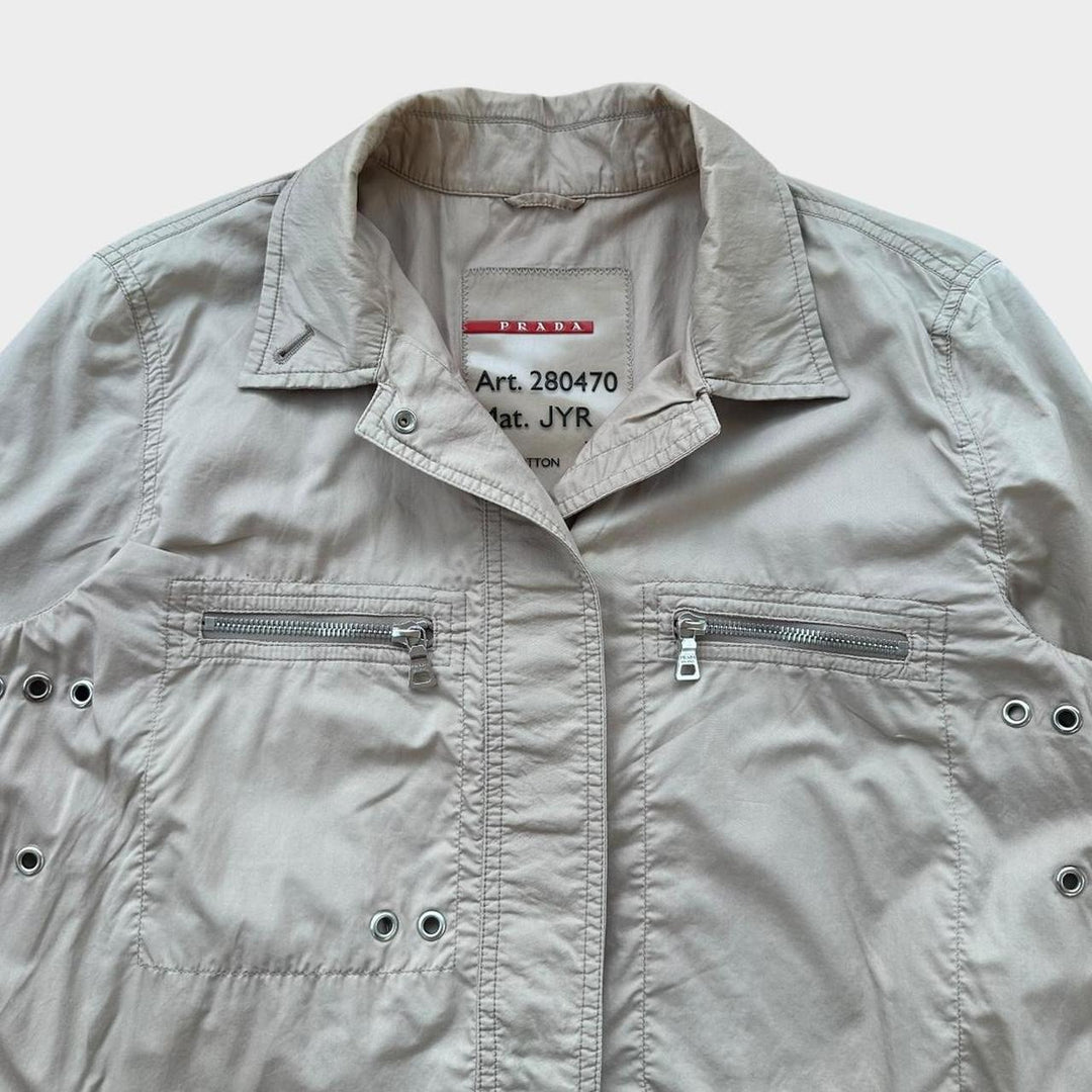 Trench coat técnico esportivo Prada - feminino tamanho médio 44 (xadrez