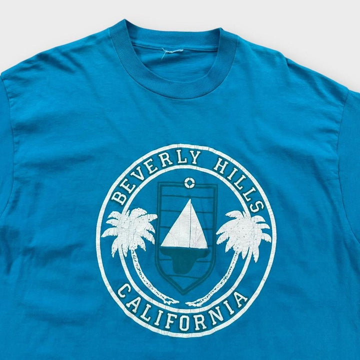 Camiseta vintage com estampa de ponto único - XL