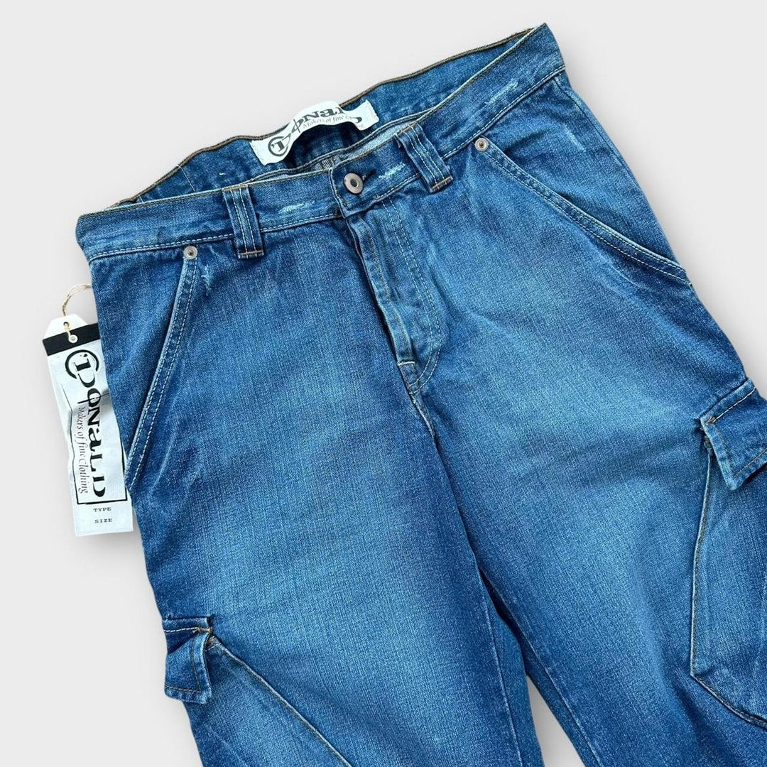 Calça jeans vintage Y2K com perna larga - cintura 32