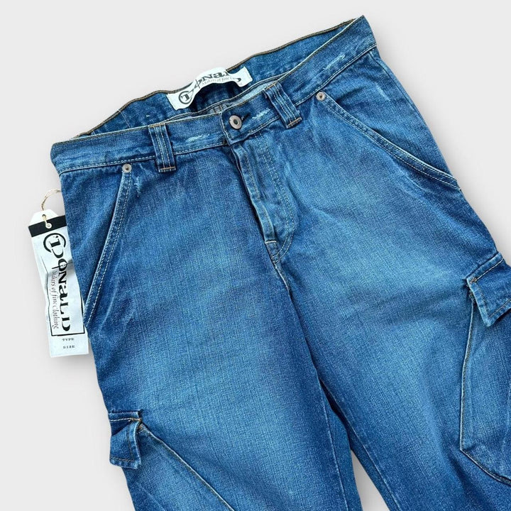 Calça jeans vintage Y2K com perna larga - cintura 32