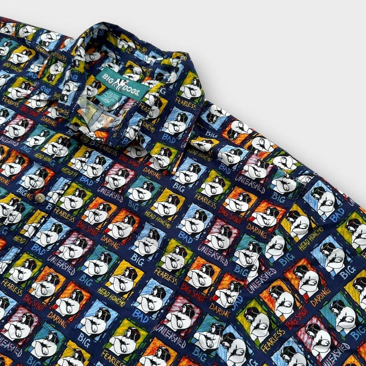Camisa estampada com cachorros grandes - Grande