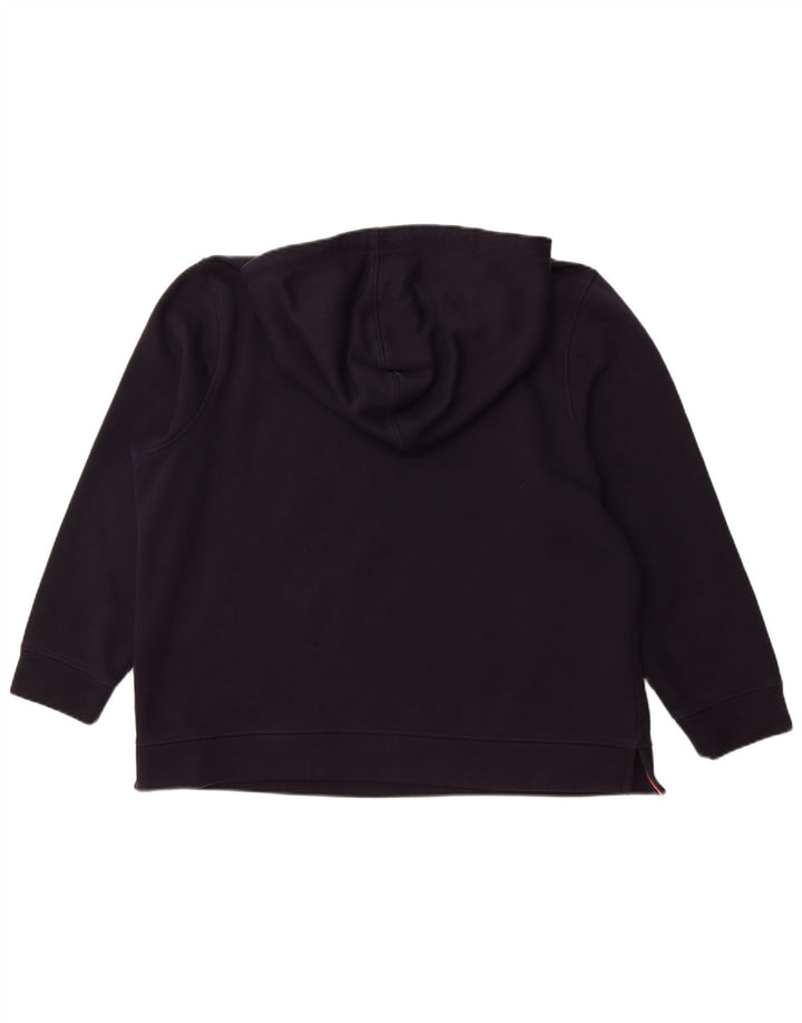 Jumper com capuz gráfico feminino TOMMY HILFIGER UK 22 3XL algodão azul marinho