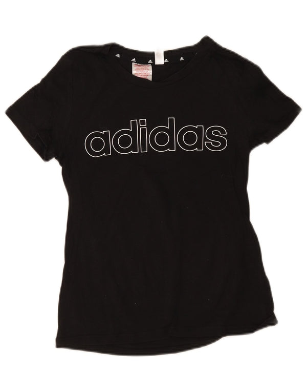 Camiseta Adidas Girls Graphic Top 11-12 Anos Algodão Preto