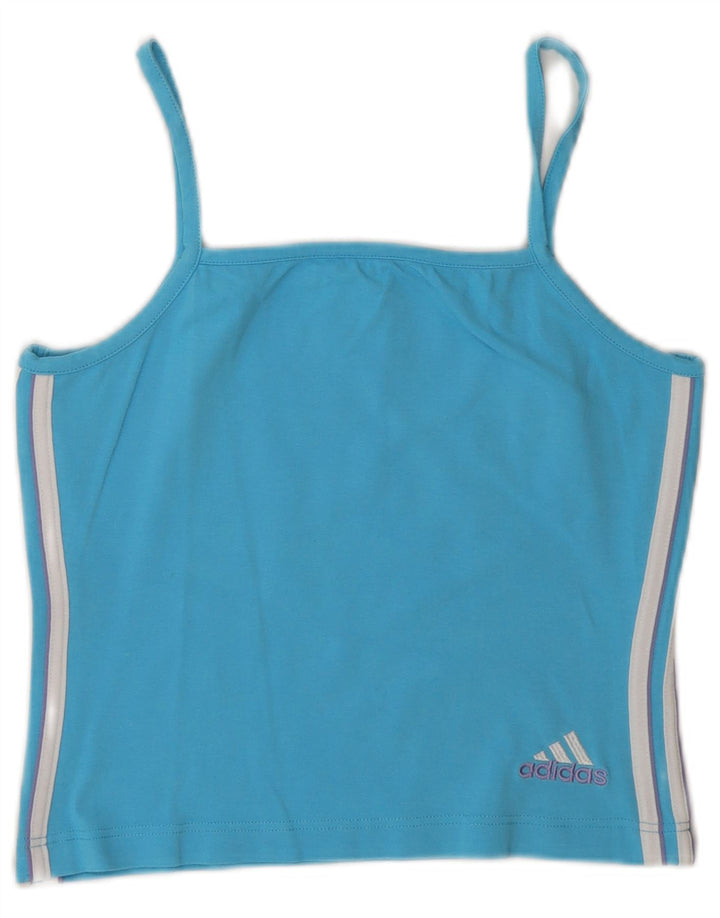 Adidas Womens Crop Cami Top UK 12 Médio Azul