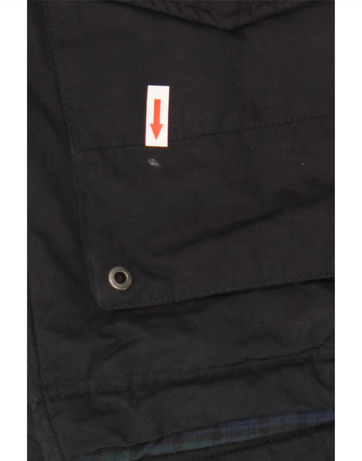 Jaqueta Parka com capuz masculina UK 40 grande poliéster azul marinho da roupa da tripulação