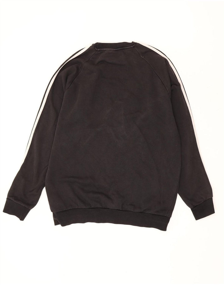 Adidas Mens Moletom Jumper Médio Algodão Preto
