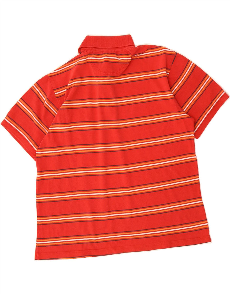 DANIEL HECHTER Mens Texas Polo Shirt Large Red Striped Vintage Daniel Hechter and Second-Hand Daniel Hechter from Messina Hembry 