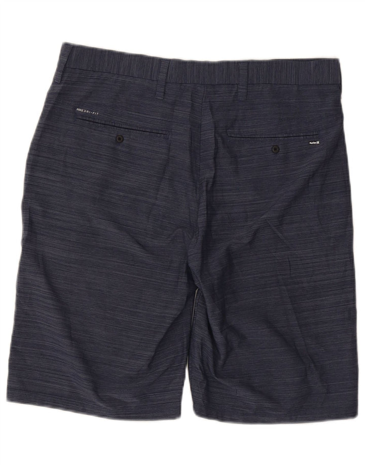 Shorts Chino masculino Hurley W32 poliéster listrado azul marinho médio
