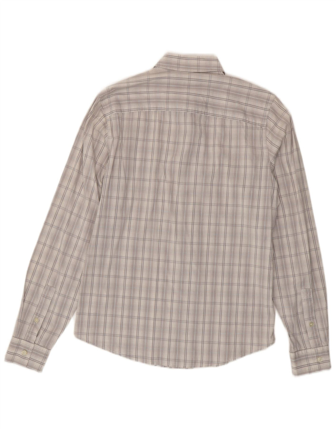 Camisa masculina Calvin Klein Jeans cinza médio xadrez algodão