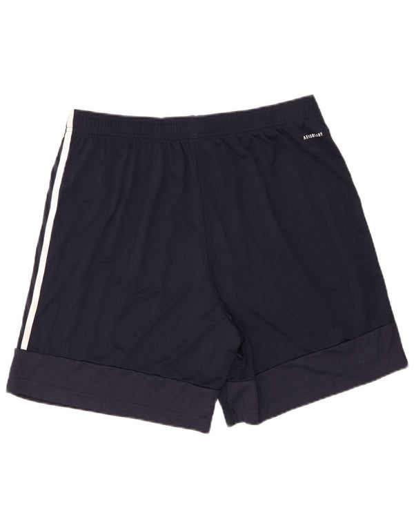 Shorts esportivos masculinos Adidas Aeroready Regular Fit grandes poliéster azul marinho
