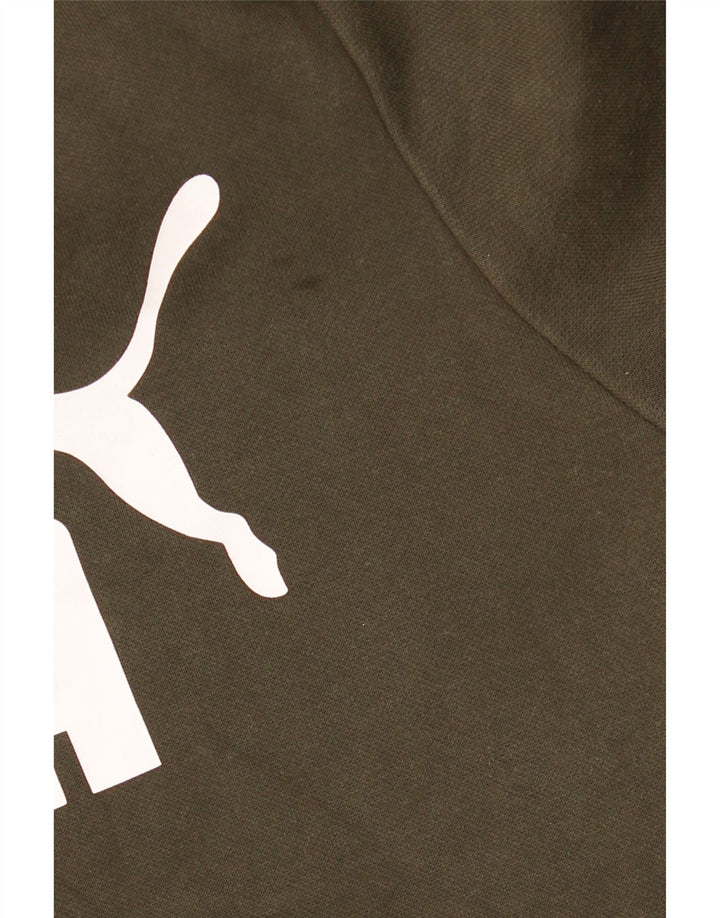 Puma masculino gráfico moletom com capuz XL algodão cáqui