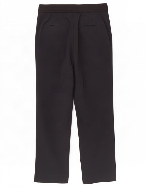 Calça chino reta feminina Zara de cintura alta 2XL W34 L27 algodão azul marinho
