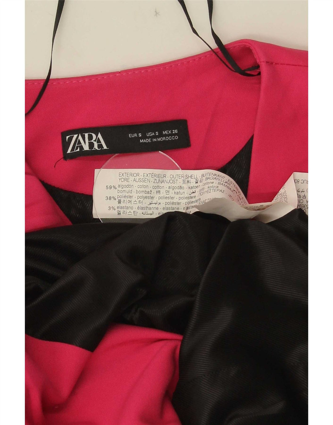 Sobretudo feminino Zara UK 8 pequeno algodão rosa