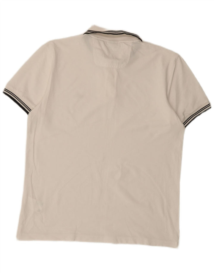Camisa polo masculina Hugo Boss Slim Fit médio algodão branco