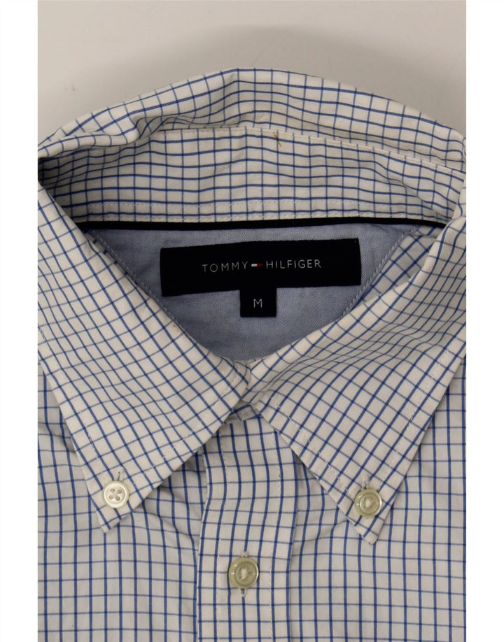 TOMMY HILFIGER Mens Shirt Medium Blue Check Cotton Vintage Tommy Hilfiger and Second-Hand Tommy Hilfiger from Messina Hembry 