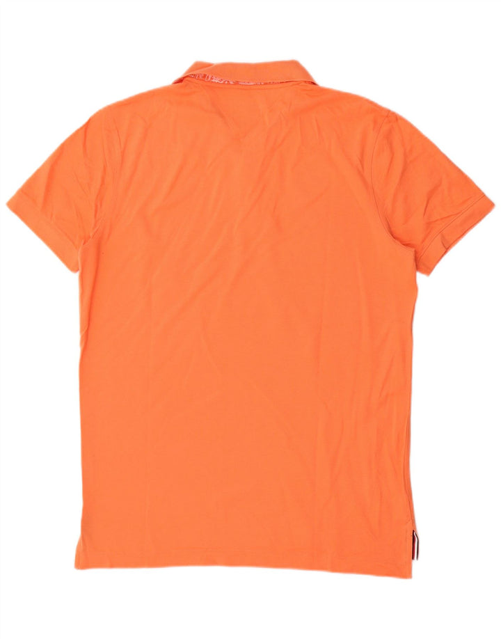 Camisa polo masculina Tommy Hilfiger Regular Fit pequena laranja