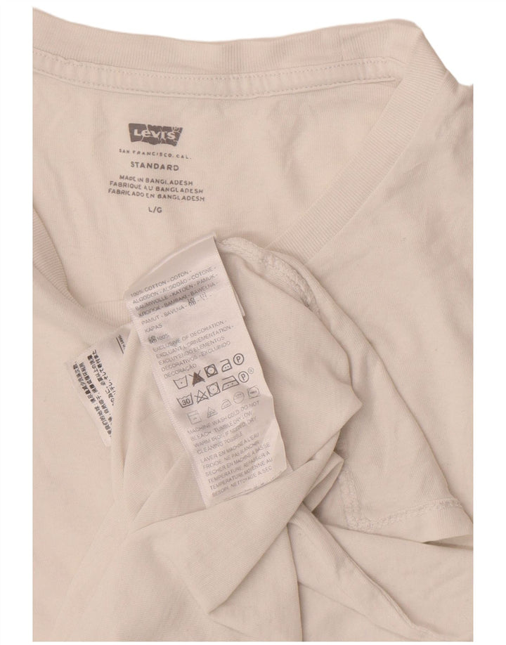 Camiseta masculina Levi's Top grande de algodão branco