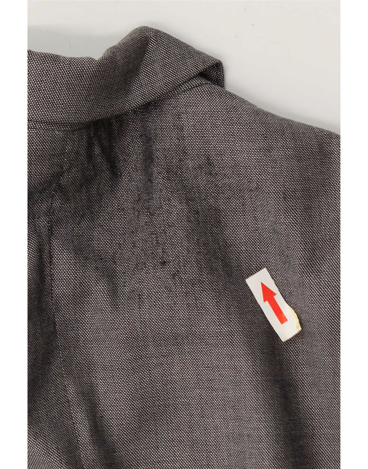 Jaqueta blazer feminina Hugo Boss com 2 botões Reino Unido 12 lã cinza médio