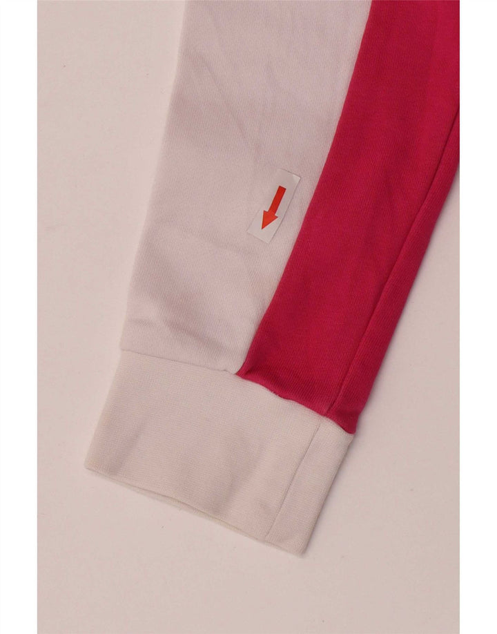 Moletom feminino Fila Oversized Crop Jumper UK 10 pequeno bloco colorido rosa