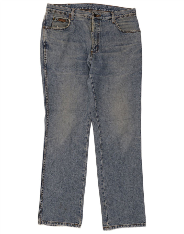 Wrangler Masculino Texas Straight Jeans W35 L32 Azul Algodão