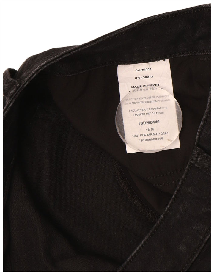 Lee Womens Mid Rise Bootcut Jeans EUA 16 2XL W36 L32 Algodão Preto