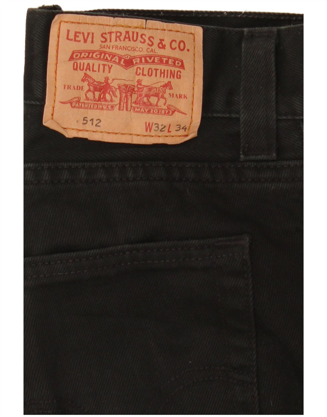 Calça jeans masculina Levi's 512 Slim Tapered W32 L34 preta