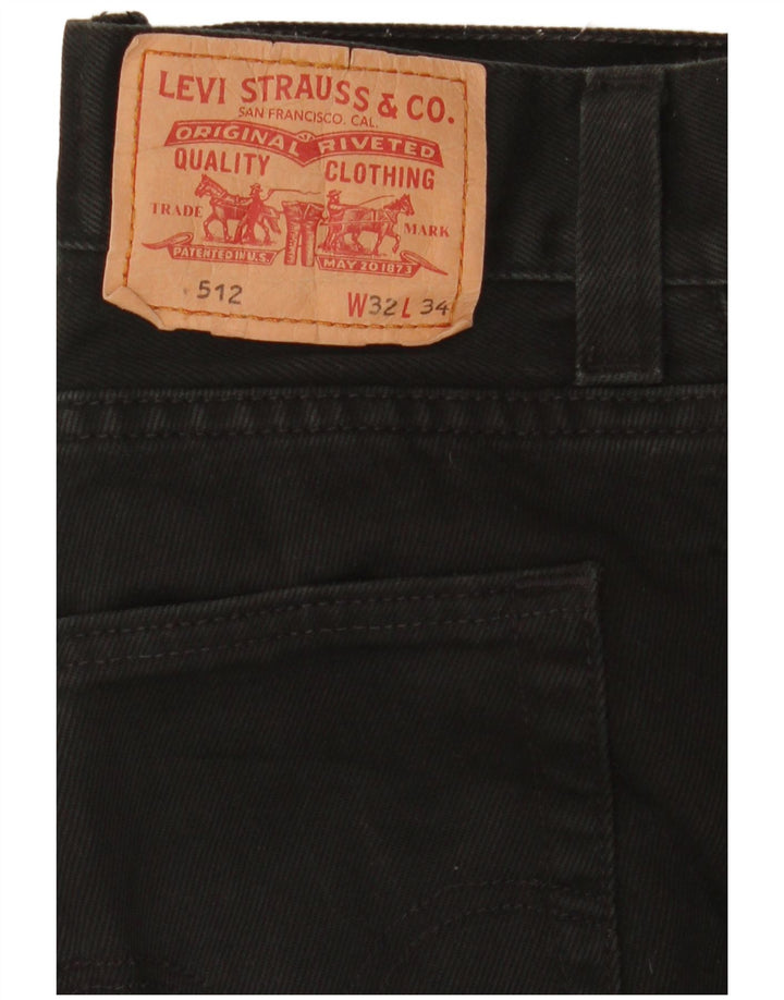 Calça jeans masculina Levi's 512 Slim Tapered W32 L34 preta