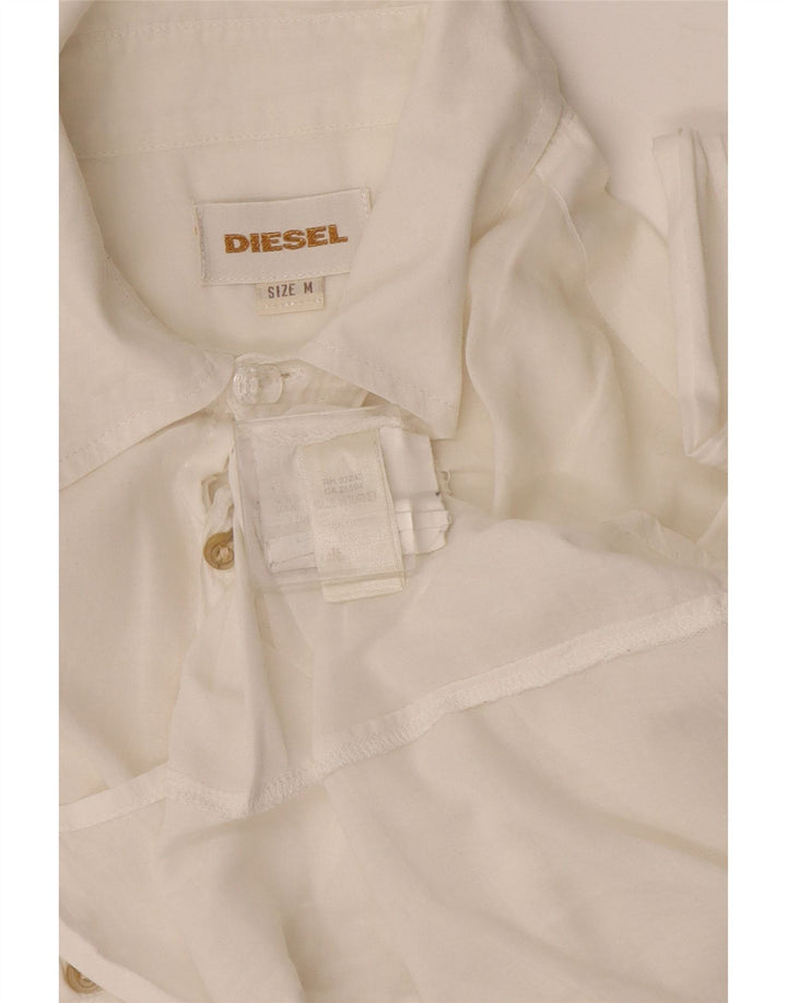 Camisa feminina Diesel UK 14 algodão branco médio