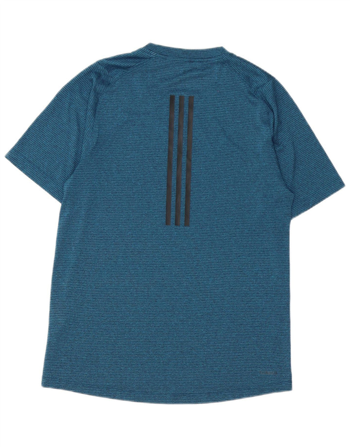 Adidas Masculino Climalite Camiseta Top Pequeno Azul Marinho Listrado Poliéster