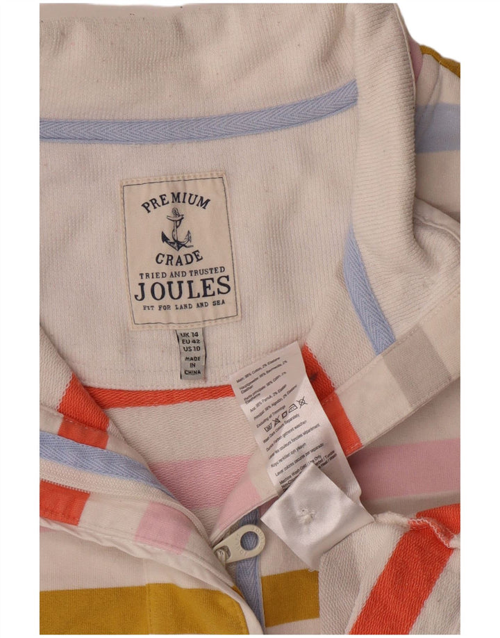 Joules moletom feminino jumper UK 14 grande listrado multicolorido clássico
