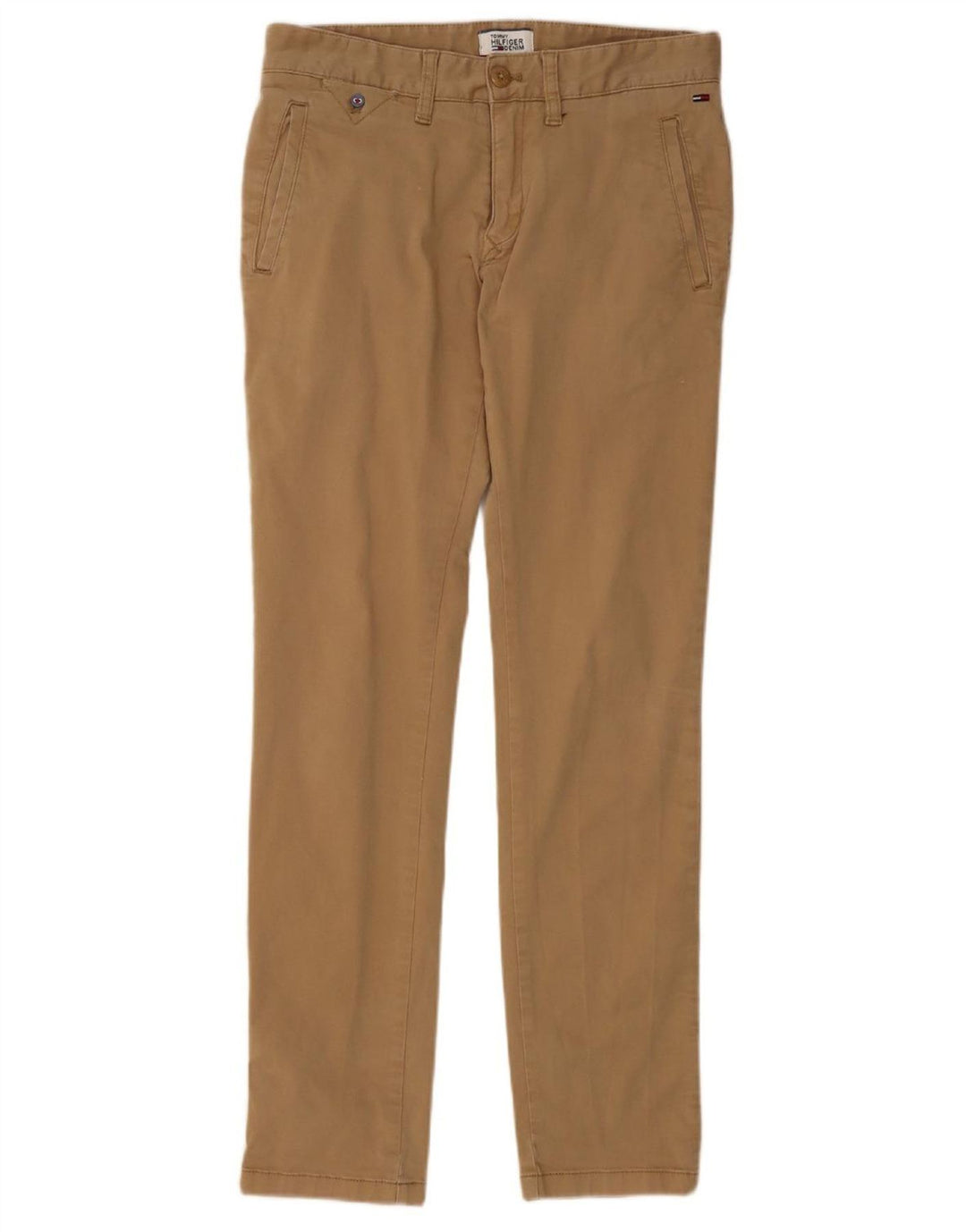 TOMMY HILFIGER Mens Slim Chino Trousers W28 L32 Beige Cotton Vintage Tommy Hilfiger and Second-Hand Tommy Hilfiger from Messina Hembry 