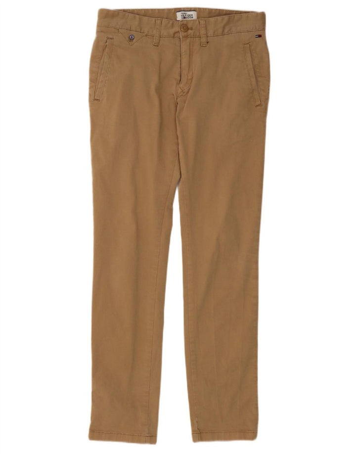 TOMMY HILFIGER Mens Slim Chino Trousers W28 L32 Beige Cotton Vintage Tommy Hilfiger and Second-Hand Tommy Hilfiger from Messina Hembry 