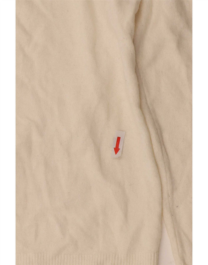 Suéter feminino Marks & Spencer com gola redonda, tamanho UK 16, grande, branco