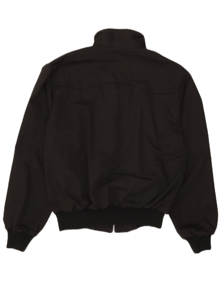 Jaqueta bomber masculina vintage UK 40 poliéster preto grande