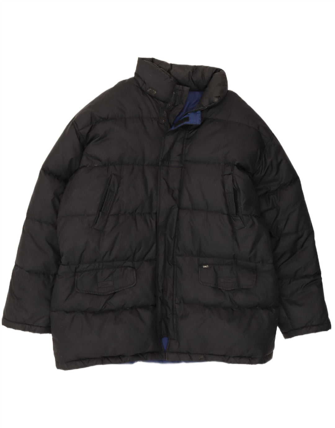 Jaqueta acolchoada masculina Lee UK 40 grande poliéster preto