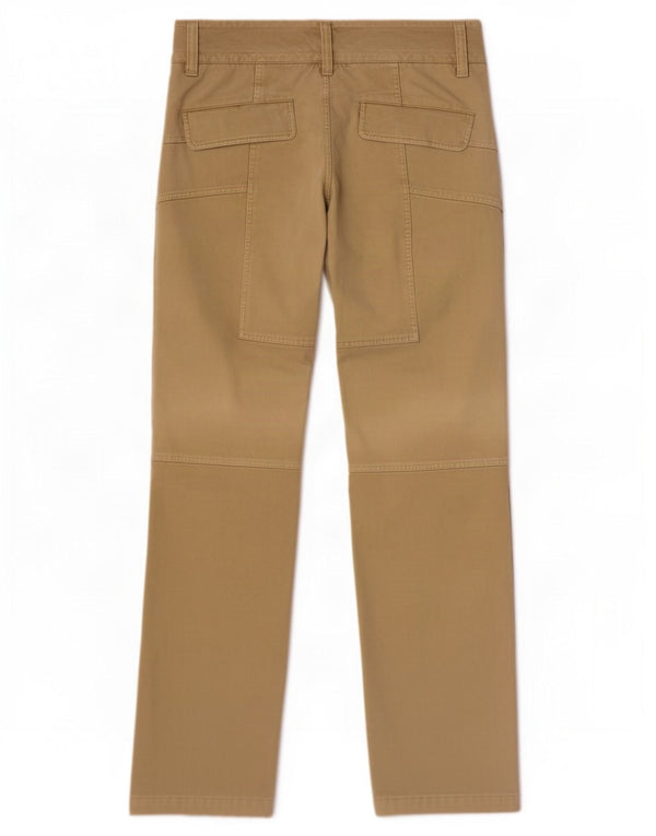 Calça casual reta masculina vintage IT 48 médio W32 L34 algodão cáqui