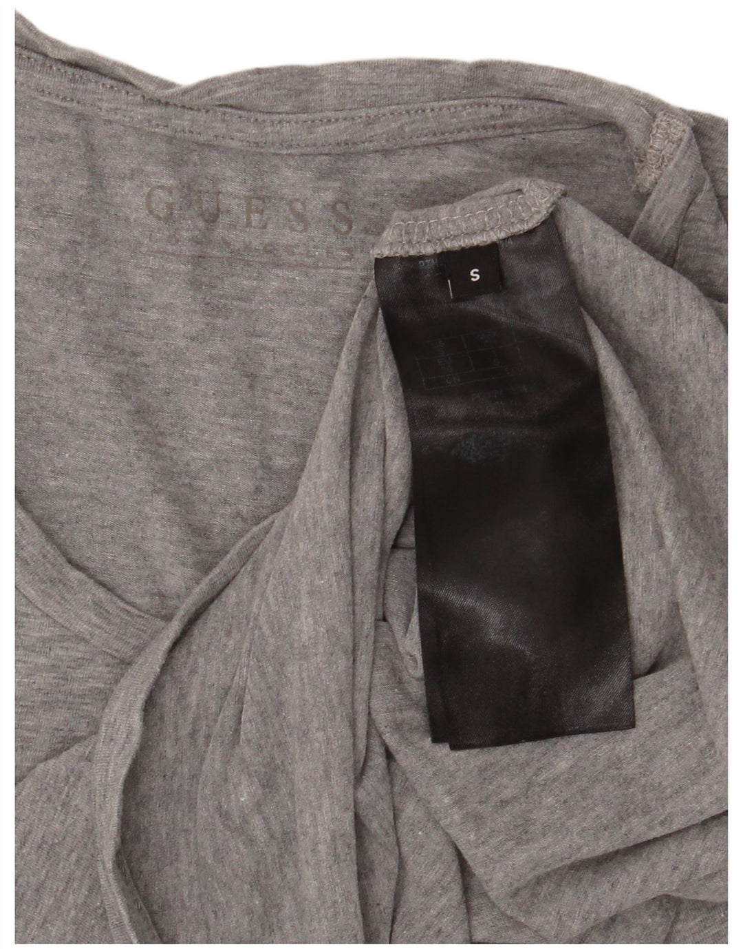 Camiseta feminina Guess com estampa gráfica UK 8 pequena cinza