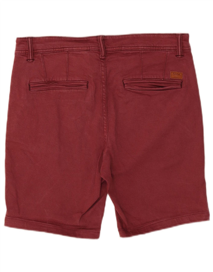 Shorts jeans masculino Timberland W33 médio algodão Borgonha