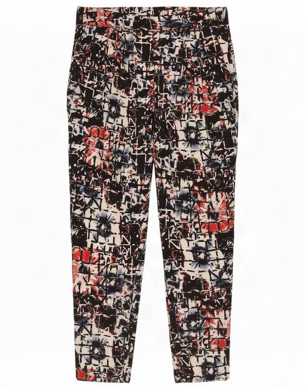 Calças femininas vintage de cintura alta UK 12 Médio W30 L28 Multicolorido