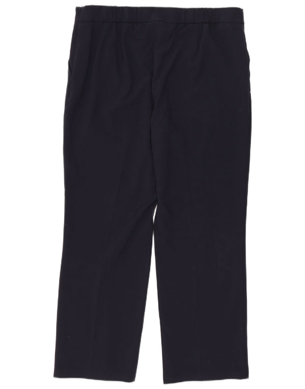 Calça casual feminina Marks & Spencer UK 14 grande W32 L27 azul marinho