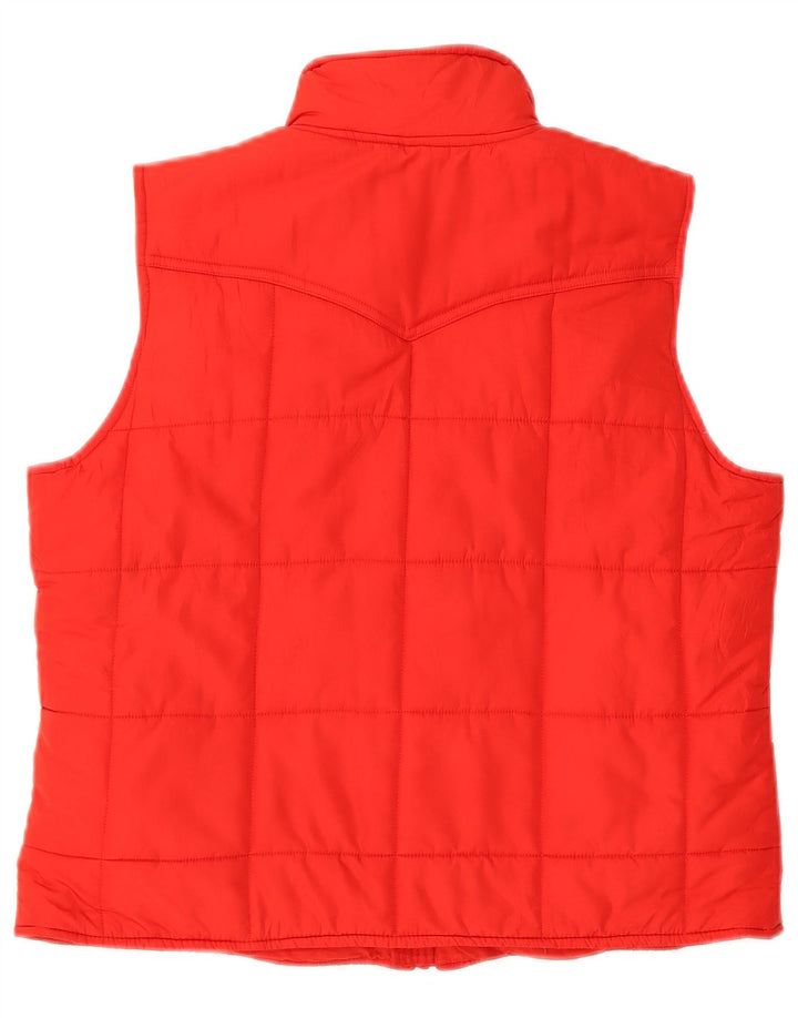 Chaps Womens acolchoado Gilet UK 16 grande poliéster vermelho