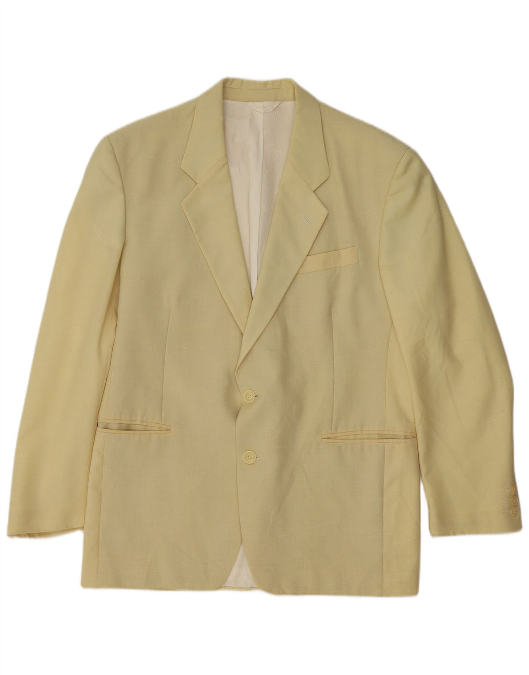 Jaqueta blazer masculina Renato Balestra com 2 botões IT 50 grande lã amarela